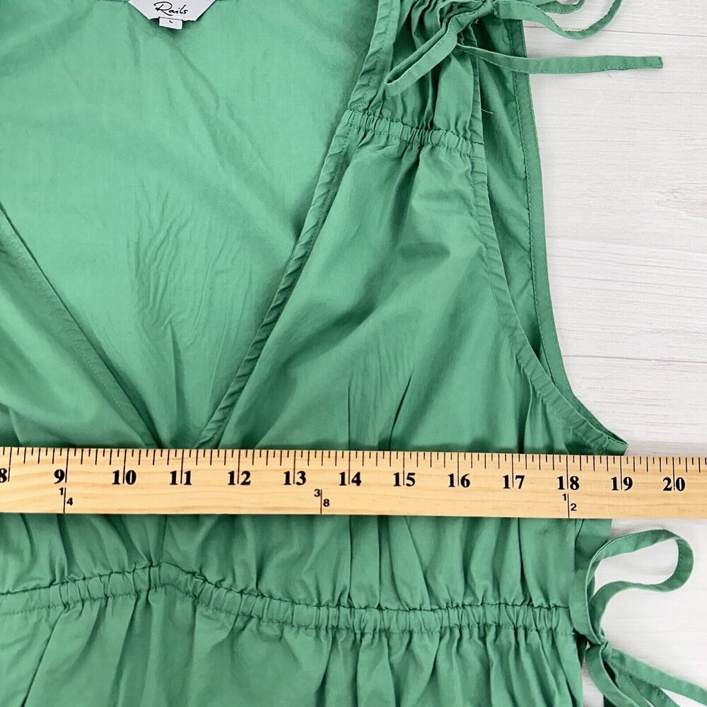 Rails Constantine Midi Dress Kelly Green Size Large Sleeveless Cinched Waist - Picture 14 of 16